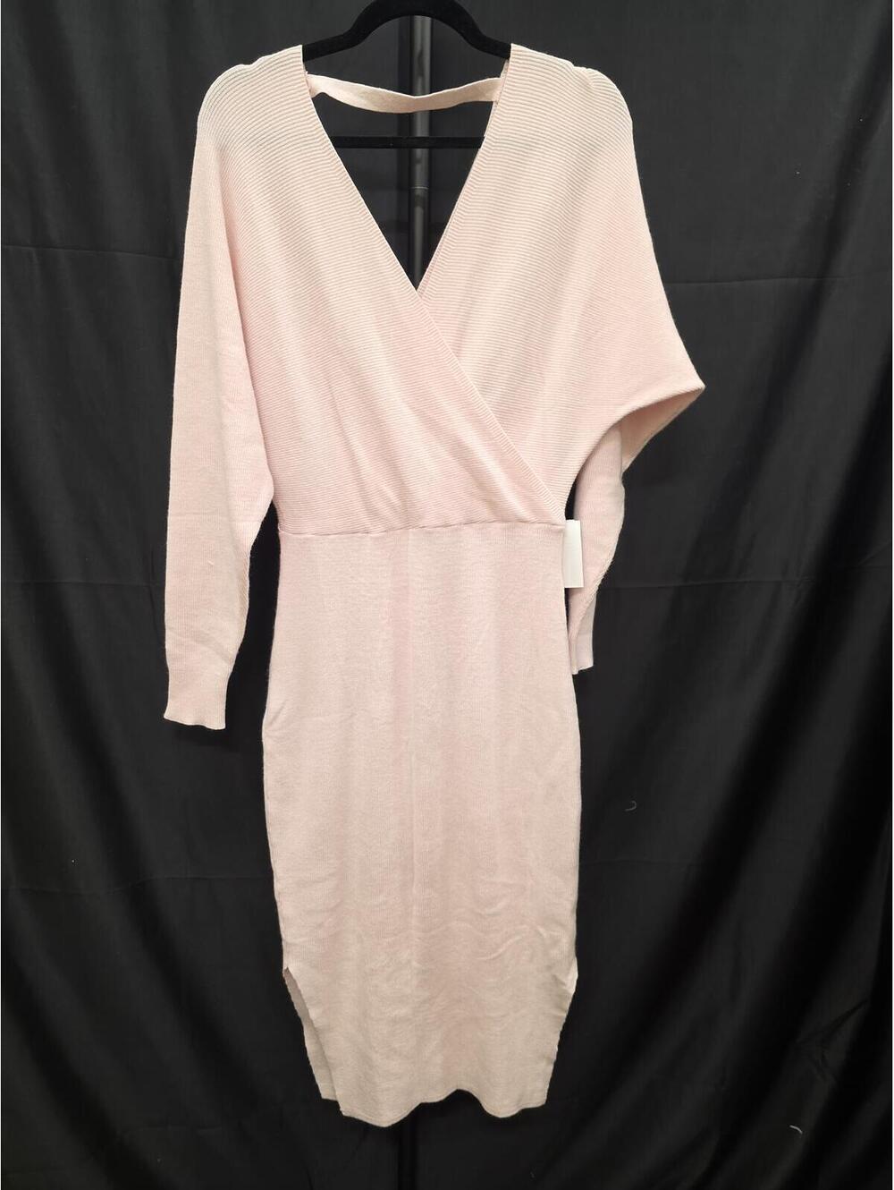 Women’s Wrap Batwing Open Back Maxi Sweater Dress M